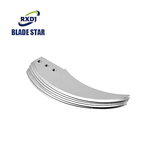 Food Processing Machinery Parts Curved Meat Cutting Blade Meat Rotary Cutter